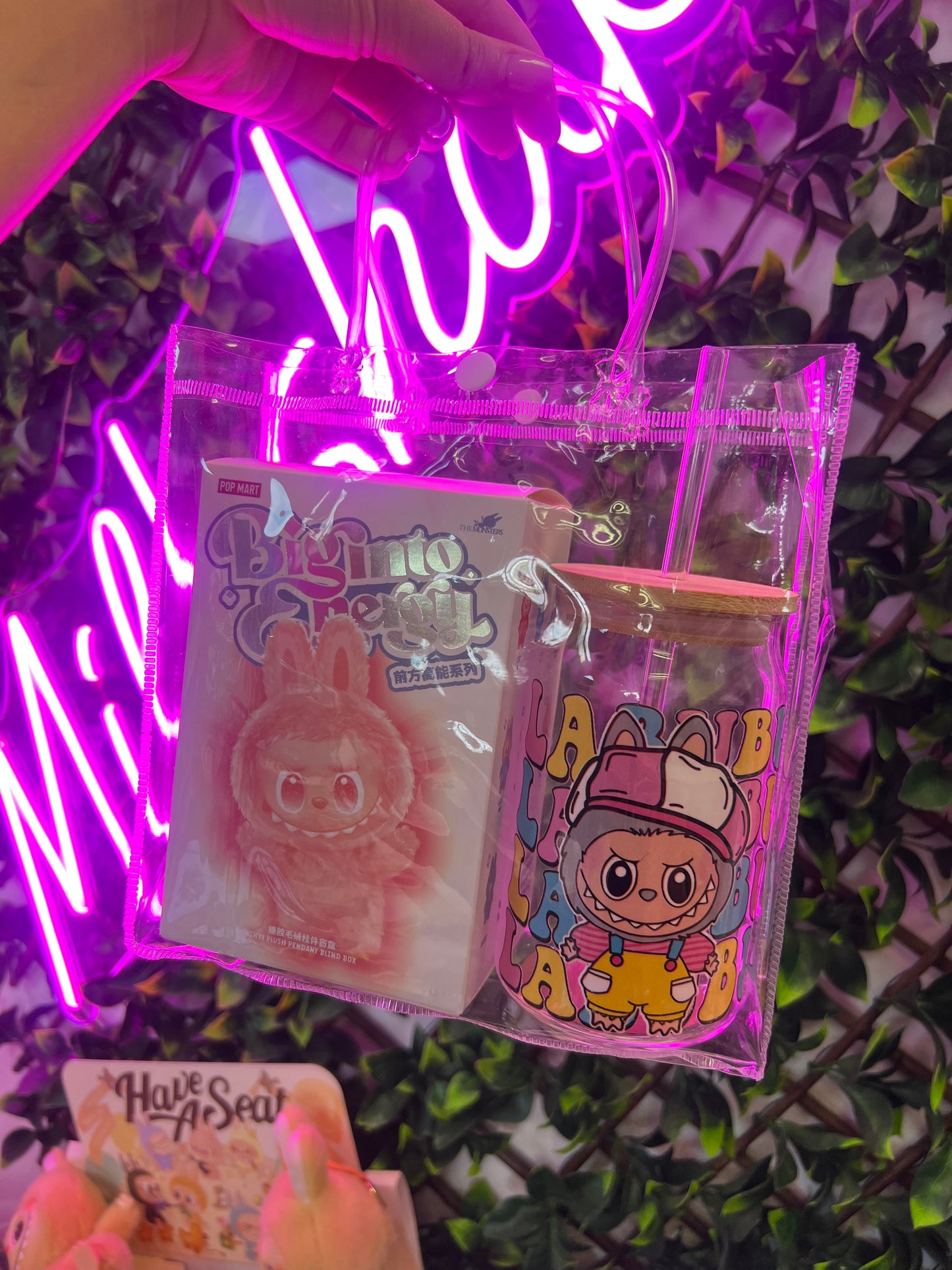 Labubu Glass Cup & Big Into Energy Mystery Bundle