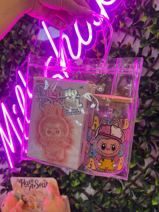 Labubu Glass Cup & Big Into Energy Mystery Bundle
