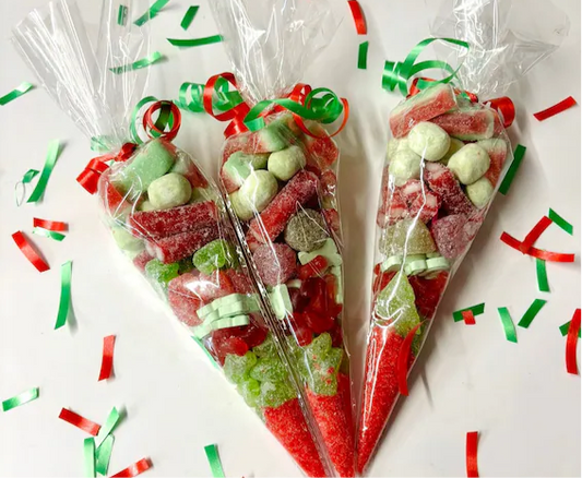 Red & Green Christmas Sweet Cone