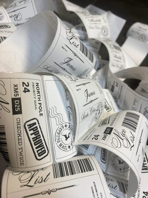 Christmas Gift Labels - 10 Labels Personalised - Add Names To Order Notes